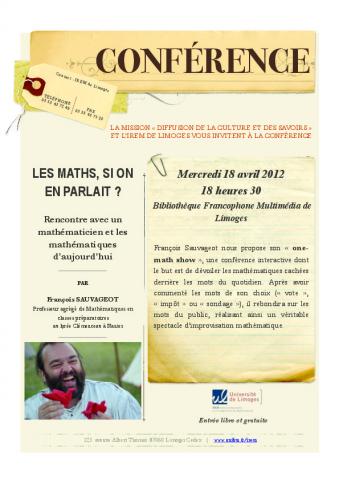 Affiche Limoges 2012